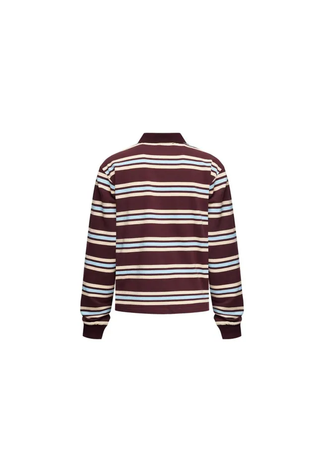 Lioness Fashion LEISURE LONG SLEEVE POLO Chocolate Multi Women Tops Lioness Fashion LEISURE LONG SLEEVE POLO Chocolate Multi Women Tops
