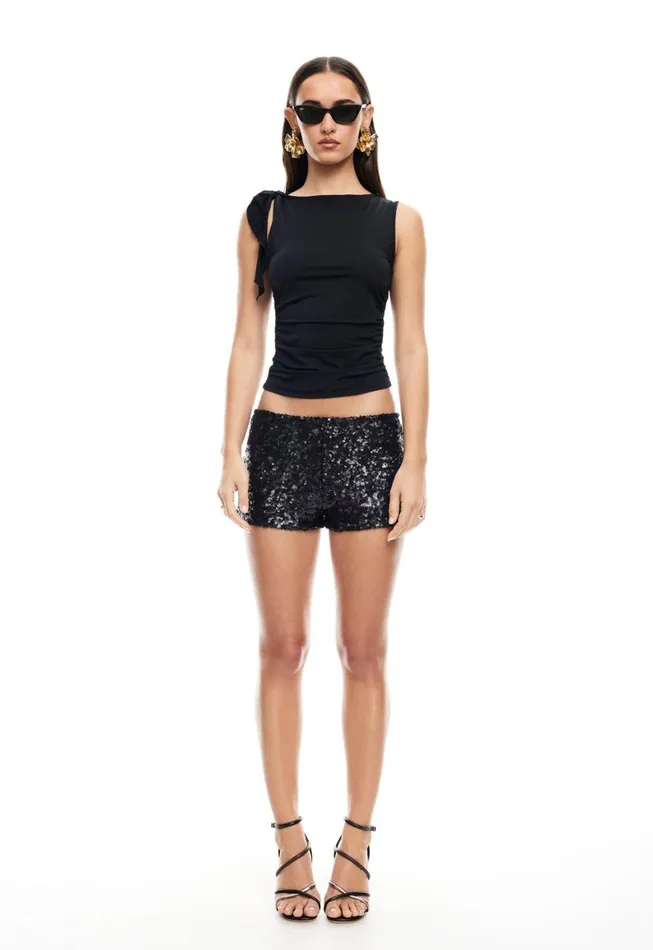 Lioness Fashion NIGHT RIDER MINI SHORT Onyx Women Shorts Lioness Fashion NIGHT RIDER MINI SHORT Onyx Women Shorts