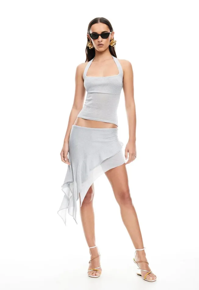 Lioness Fashion PALISADES MINI SKIRT Silver Women Skirts