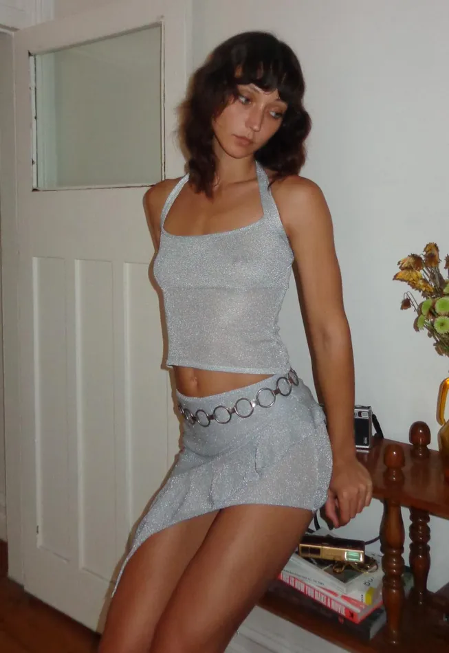 Lioness Fashion PALISADES MINI SKIRT Silver Women Skirts Lioness Fashion PALISADES MINI SKIRT Silver Women Skirts