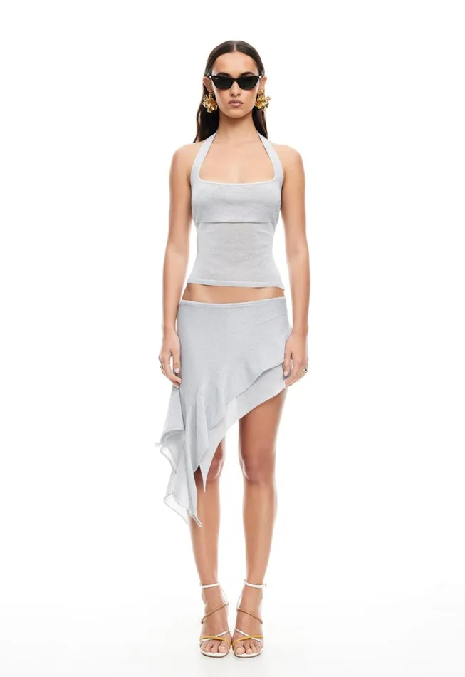 Lioness Fashion PALISADES MINI SKIRT Silver Women Skirts Lioness Fashion PALISADES MINI SKIRT Silver Women Skirts