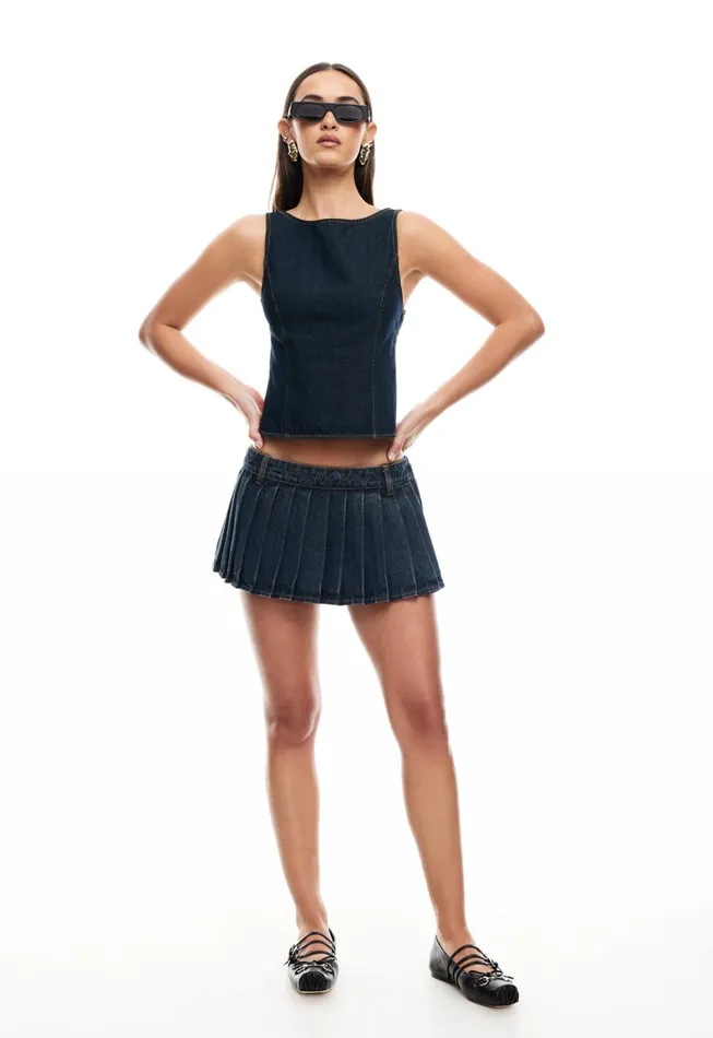 Lioness Fashion RIDER BACKLESS TOP Indigo Women Denim Lioness Fashion RIDER BACKLESS TOP Indigo Women Denim
