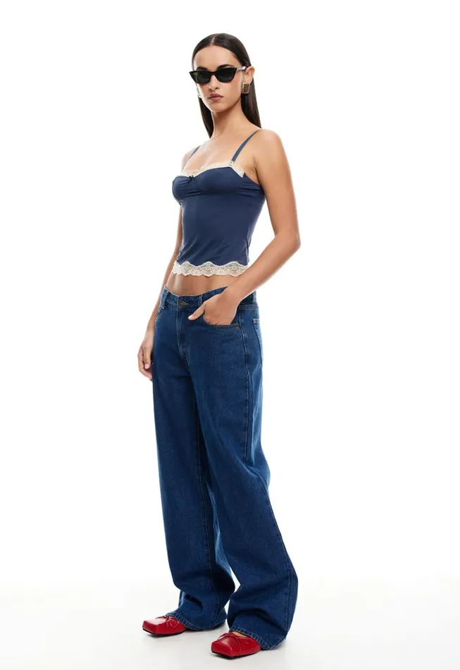Lioness Fashion TOP MODEL CAMI Navy Women Tops