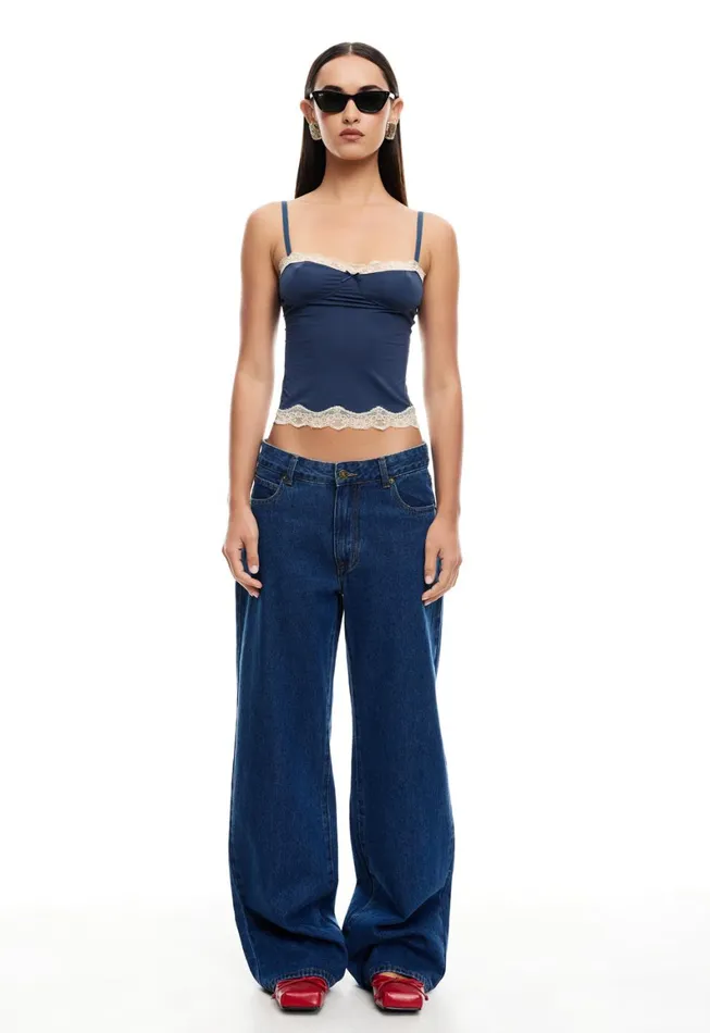Lioness Fashion TOP MODEL CAMI Navy Women Tops