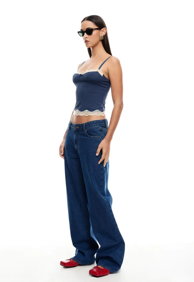 Lioness Fashion TOP MODEL CAMI Navy Women Tops