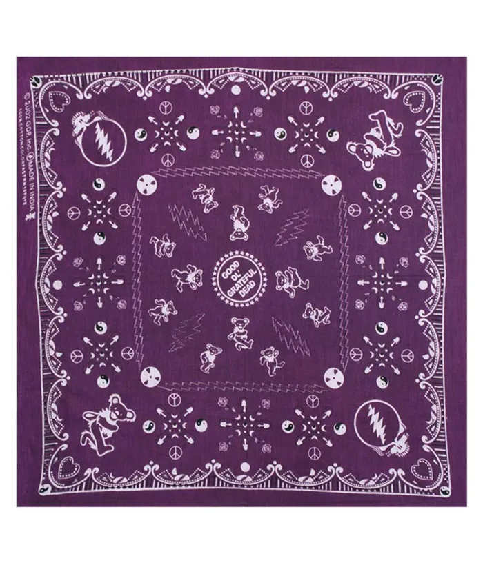 Liquid Blue Bandanas Accessories Good Ol GD Purple Bandana
