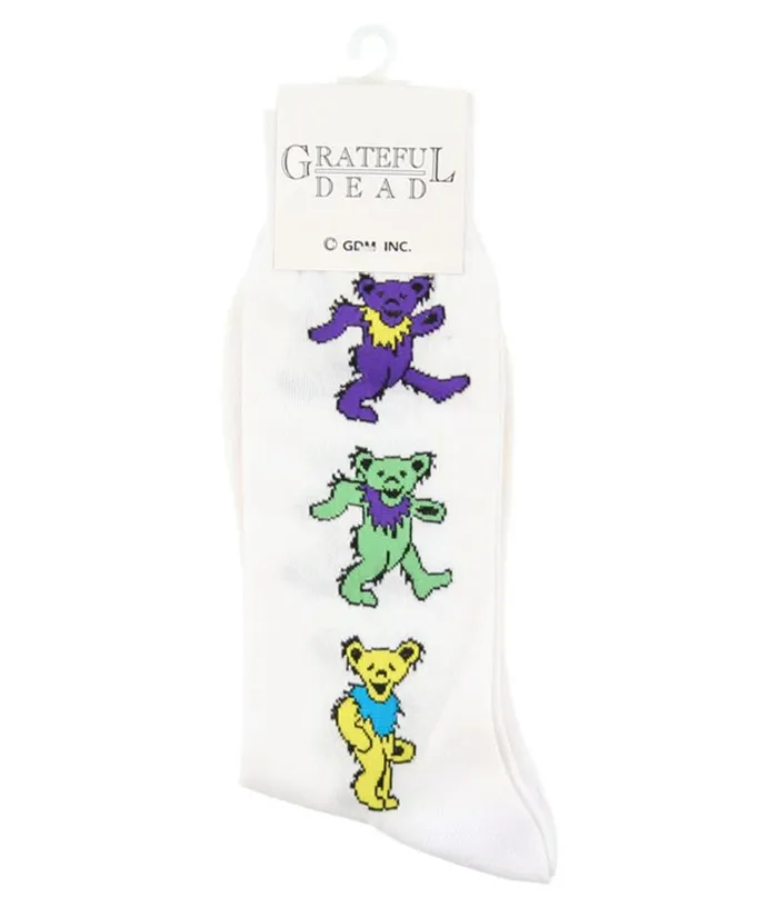 Liquid Blue Socks Accessories GD Dancing Bear Ladies White Socks