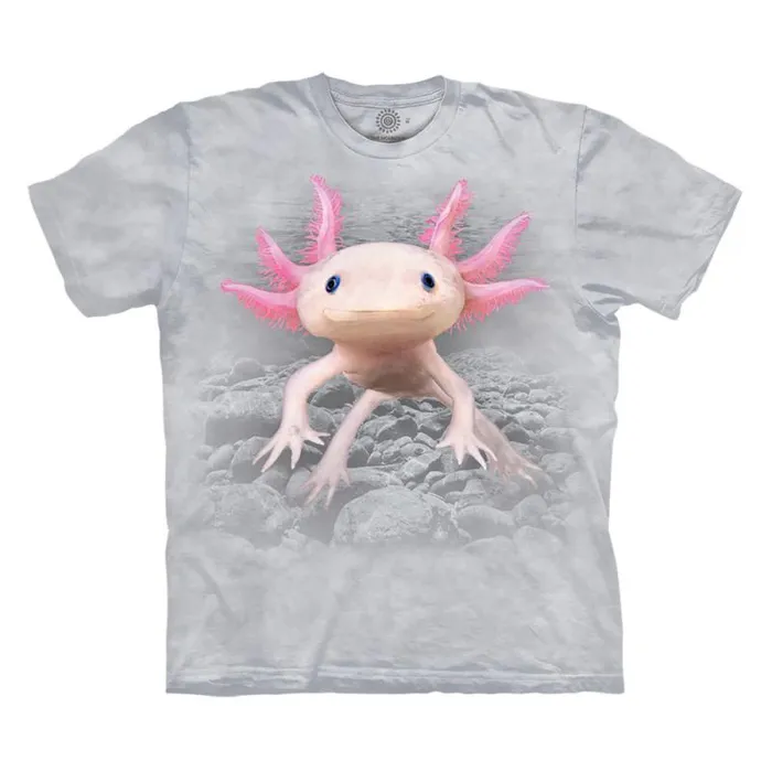 Liquid Blue TShirt Men Axolotl Classic Cotton TShirt