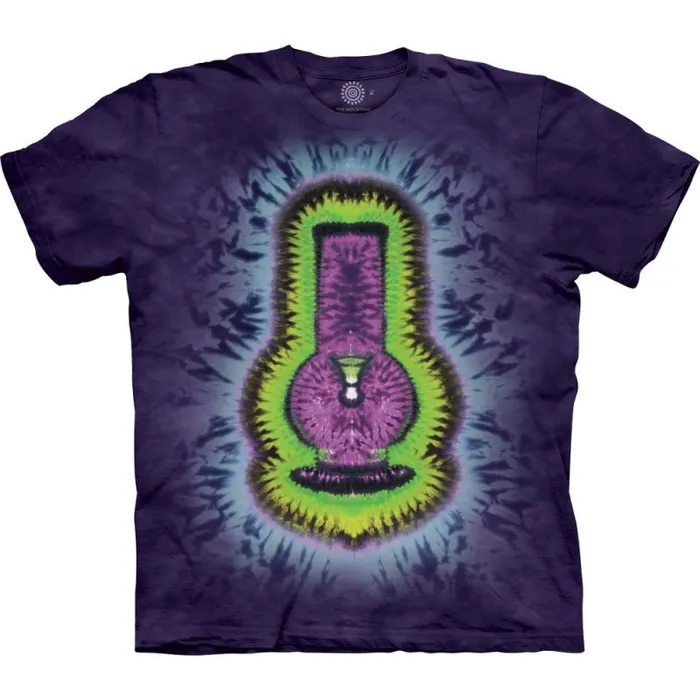 Liquid Blue TShirt Men Purple Bong TieDye Classic Cotton TShirt