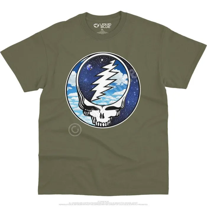 Liquid Blue TShirt Men Steal Your Sky Space TShirt