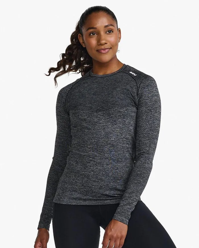 Long Sleeve and Jumpers Womens 2XU Motion Tech Long Sleeve Grey Marle