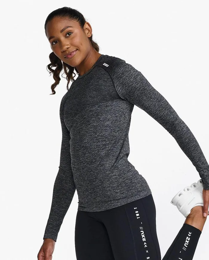 Long Sleeve and Jumpers Womens 2XU Motion Tech Long Sleeve Grey Marle