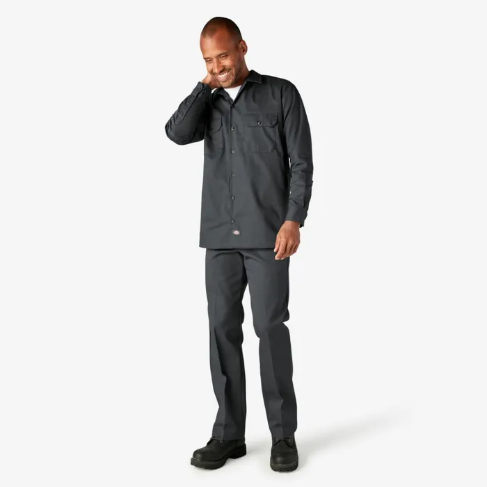 Long Sleeve Work Shirt Charcoal Gray Charcoal Gray ch Men Dickies Work Shirts Long Sleeve Work Shirt Charcoal Gray Charcoal Gray ch Men Dickies Work Shirts