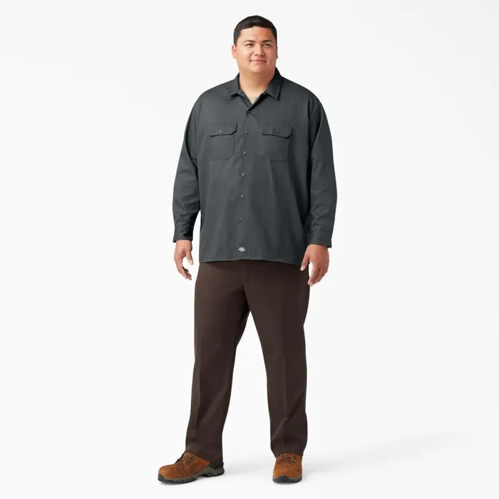 Long Sleeve Work Shirt Charcoal Gray Charcoal Gray ch Men Dickies Work Shirts Long Sleeve Work Shirt Charcoal Gray Charcoal Gray ch Men Dickies Work Shirts