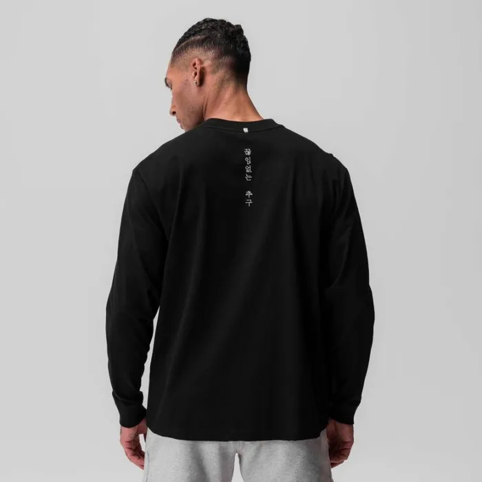 Long Sleeves Men ASRV Tech Essential Relaxed Long Sleeve Black