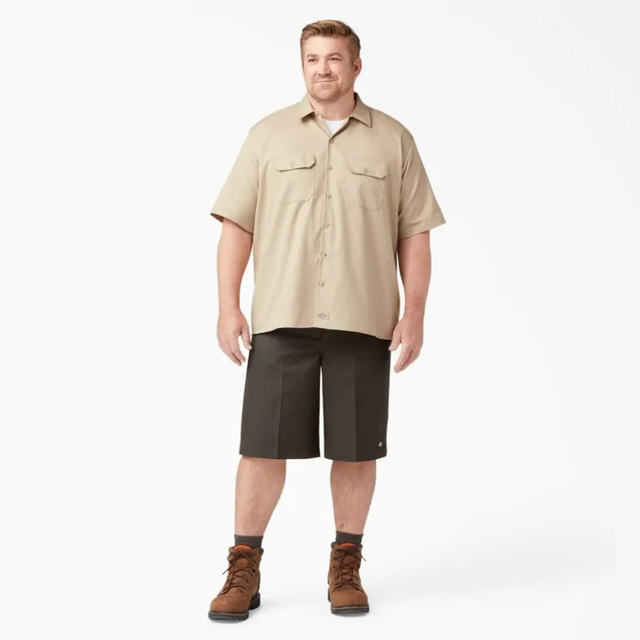 Loose Fit Flat Front Work Shorts 13034 Dark Brown Dark Brown db Men Dickies Work Shorts Loose Fit Flat Front Work Shorts 13034 Dark Brown Dark Brown db Men Dickies Work Shorts