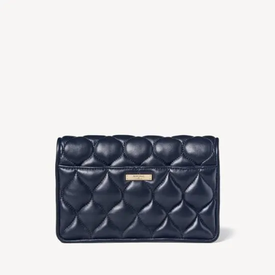 Lottie Pillow Clutch Navy Nappa Women Aspinal Of London Lottie