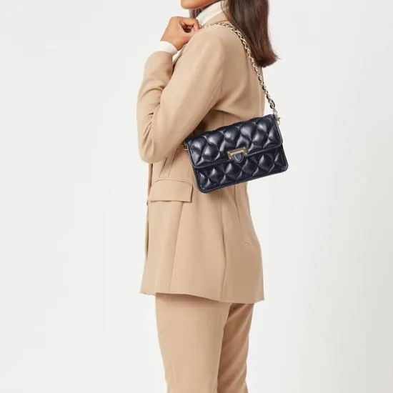 Lottie Pillow Clutch Navy Nappa Women Aspinal Of London Lottie
