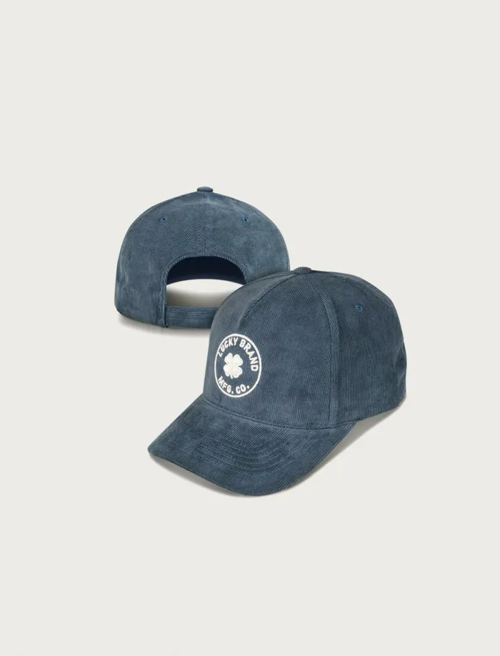 Lucky Mfg Co Emb Cord Hat Navy Men Lucky Brand Hats