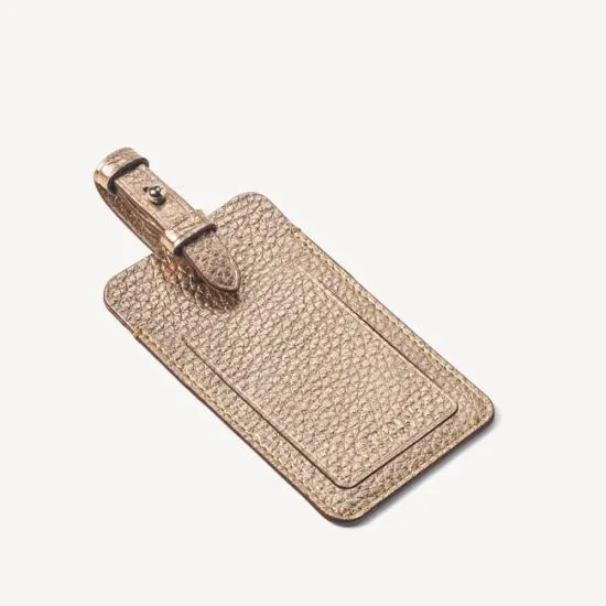 Luggage Tag Champagne Pebble Women Aspinal Of London Luggage Tags