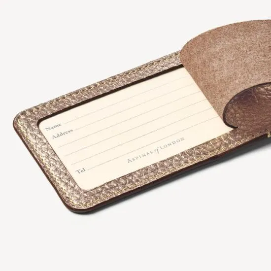 Luggage Tag Champagne Pebble Women Aspinal Of London Luggage Tags