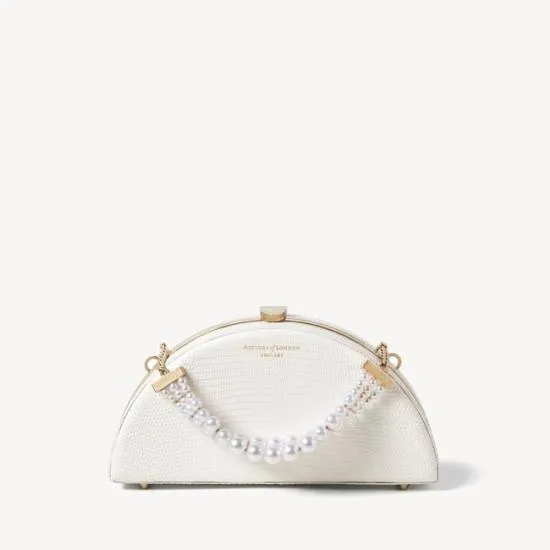 Luna Clutch White Lizard Women Aspinal Of London Mini