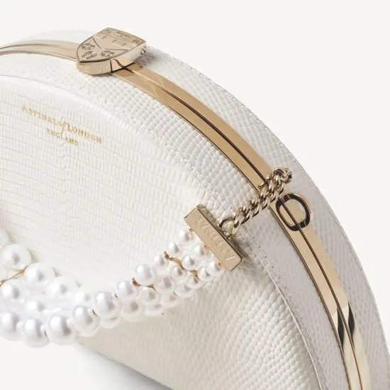Luna Clutch White Lizard Women Aspinal Of London Mini