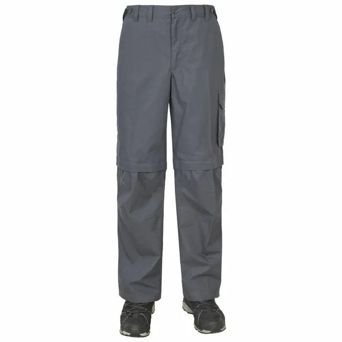 Mallik Zip Off Walking Cargo Trousers Graphite Men Trespass Walking Trousers