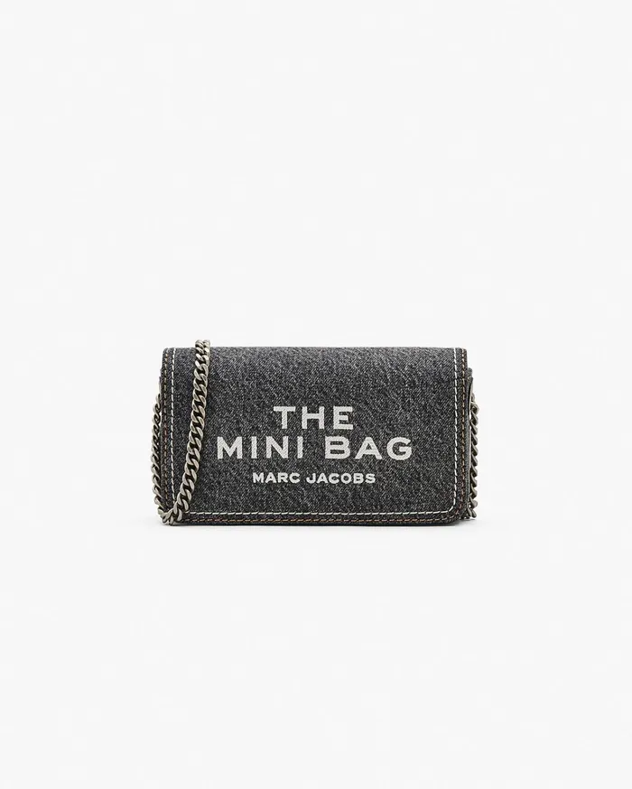 Marc Jacobs Crossbody Bags Women The Denim Chain Mini Bag Black Wash