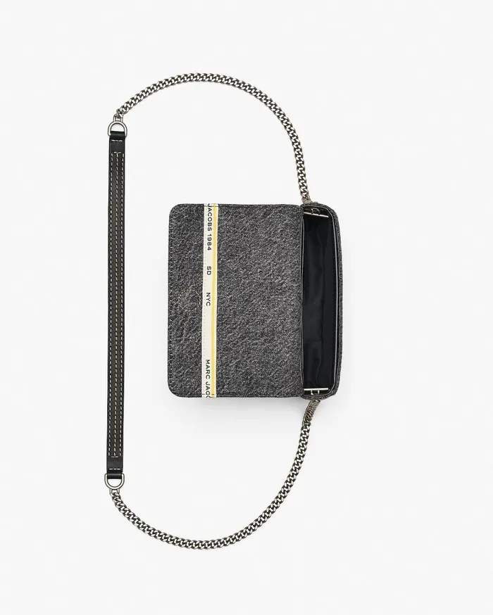 Marc Jacobs Crossbody Bags Women The Denim Chain Mini Bag Black Wash