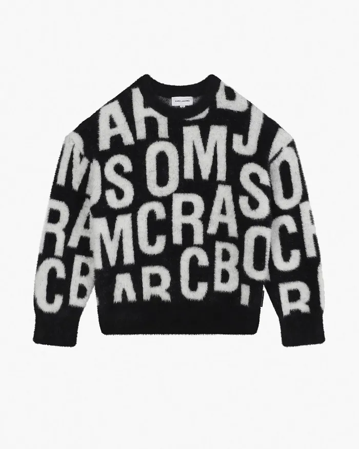 Marc Jacobs Kids The Jumbled Logo Sweater Blackwhite