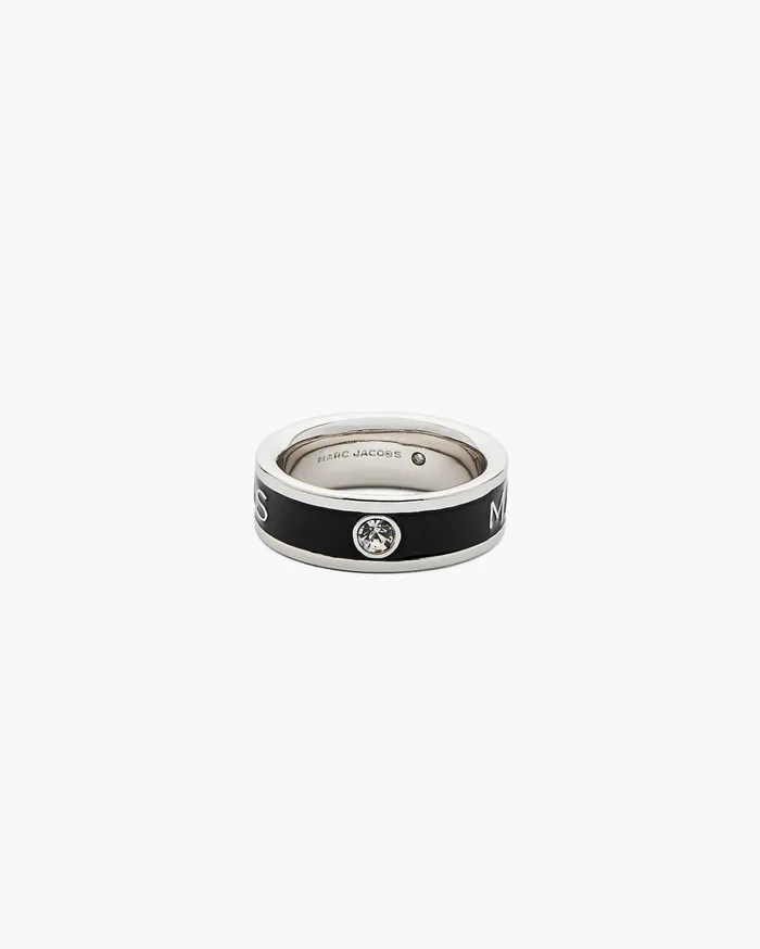 Marc Jacobs Rings Women Enamel Ring Silverblack