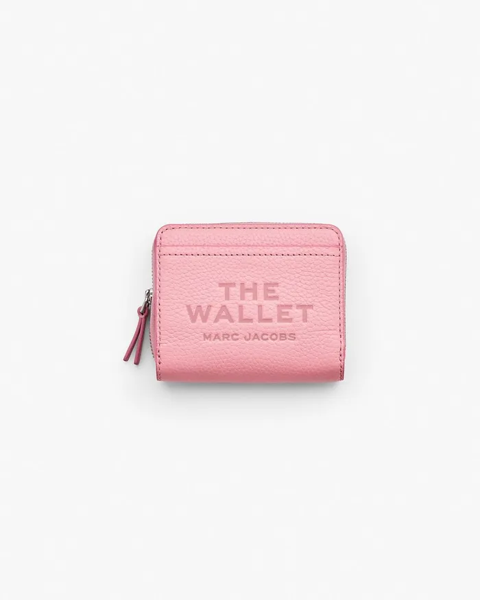 Marc Jacobs Small Wallets Women The Leather Mini Compact Wallet Ribbon Pink
