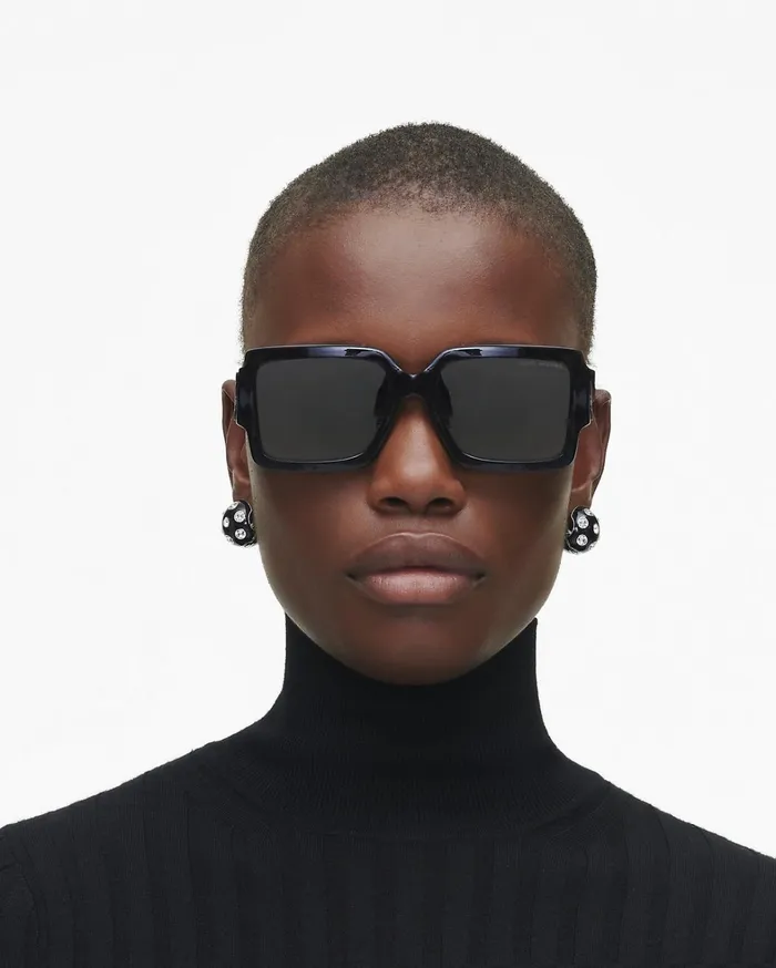 Marc Jacobs Sunglasses Women The Bold Logo Square Sunglasses Blackwhite