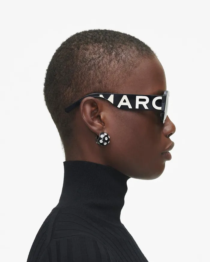 Marc Jacobs Sunglasses Women The Bold Logo Square Sunglasses Blackwhite