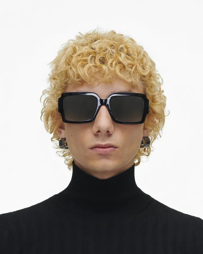 Marc Jacobs Sunglasses Women The Bold Logo Square Sunglasses Blackwhite