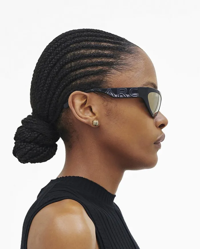 Marc Jacobs Sunglasses Women The Bold Logo Wrapped Mirrored Sunglasses Black
