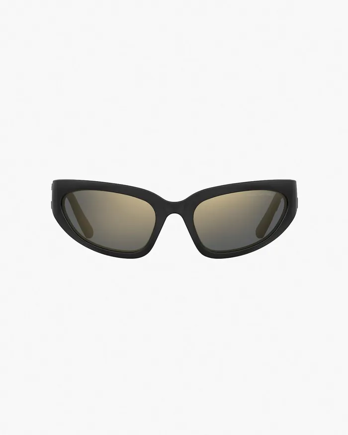 Marc Jacobs Sunglasses Women The Bold Logo Wrapped Mirrored Sunglasses Black