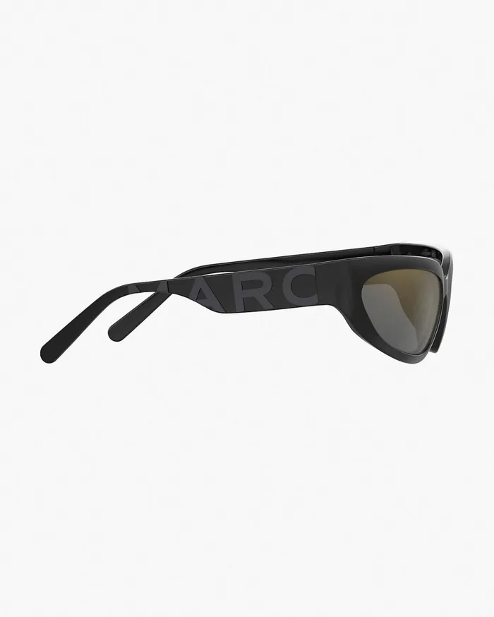 Marc Jacobs Sunglasses Women The Bold Logo Wrapped Mirrored Sunglasses Black