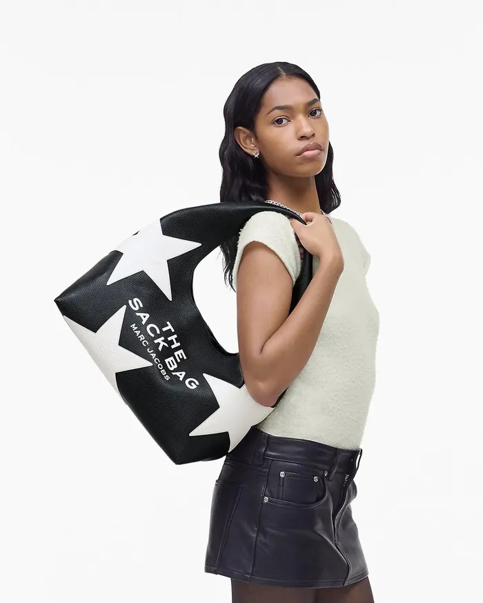 Marc Jacobs The Sack Bag Women The Star Patchwork Leather Sack Bag Blackwhite