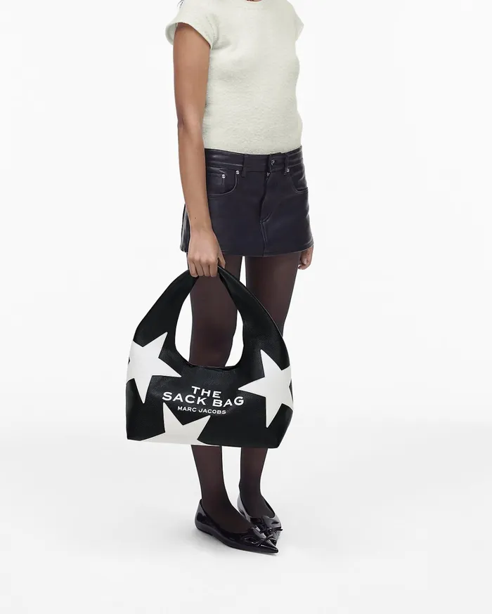 Marc Jacobs The Sack Bag Women The Star Patchwork Leather Sack Bag Blackwhite