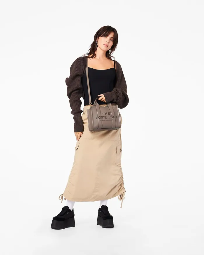 Marc Jacobs The Tote Bag Women The Leather Small Tote Bag Cement