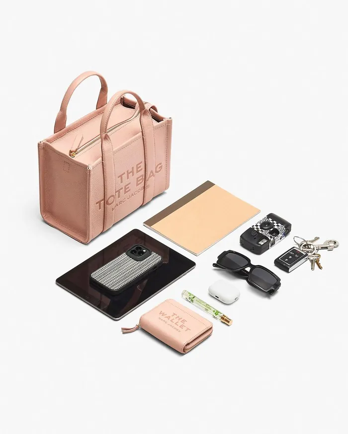 Marc Jacobs The Tote Bag Women The Leather Small Tote Bag Cement