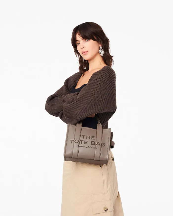 Marc Jacobs The Tote Bag Women The Leather Small Tote Bag Cement