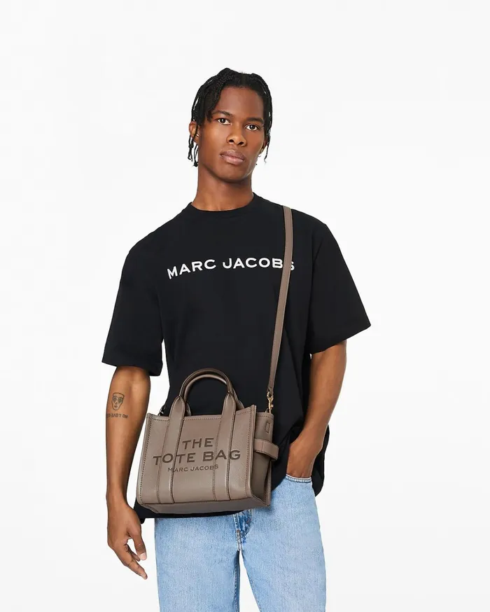 Marc Jacobs The Tote Bag Women The Leather Small Tote Bag Cement