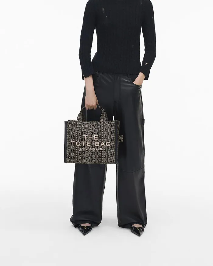 Marc Jacobs The Tote Bag Women The Monogram Jacquard Medium Tote Bag Beige Multi