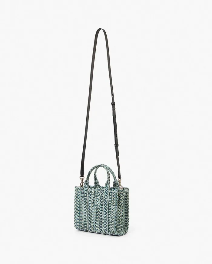 Marc Jacobs The Tote Bag Women The Washed Monogram Denim Crossbody Tote Bag Sun Faded Denim