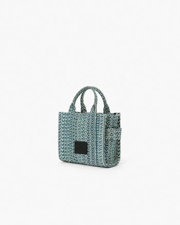 Marc Jacobs The Tote Bag Women The Washed Monogram Denim Crossbody Tote Bag Sun Faded Denim