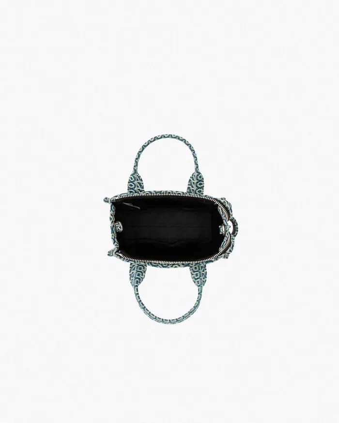 Marc Jacobs The Tote Bag Women The Washed Monogram Denim Crossbody Tote Bag Sun Faded Denim