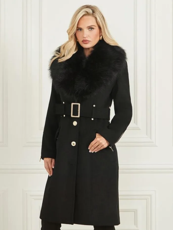 Marciano Alice WoolBlend Coat Black Women Jackets Marciano Alice WoolBlend Coat Black Women Jackets